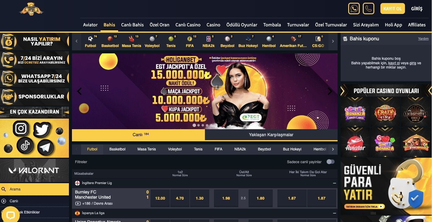 Holiganbet Canlı Bahis ve Casino Sitesi Kazandırıyor